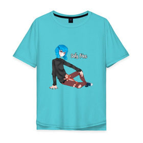 Мужская футболка хлопок Oversize с принтом Sally Face в Кировске, 100% хлопок | свободный крой, круглый ворот, “спинка” длиннее передней части | 