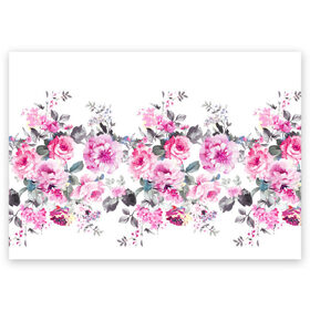 Поздравительная открытка с принтом Розовые розы в Кировске, 100% бумага | плотность бумаги 280 г/м2, матовая, на обратной стороне линовка и место для марки
 | bouquets | color | gray | leave | lowers | ornament | patterns | pink | roses | букеты | графика | искусство | картинка | красивый | крутой | листья | мода | модный | молодёжная | орнамент | рисунок | розовые | розы | рукоделие | серый