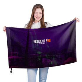 Флаг 3D с принтом Resident evil 7 в Кировске, 100% полиэстер | плотность ткани — 95 г/м2, размер — 67 х 109 см. Принт наносится с одной стороны | 