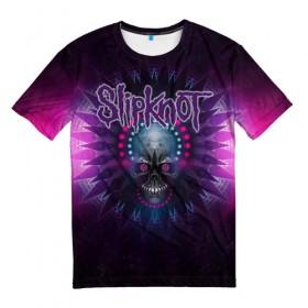 Мужская футболка 3D с принтом Slipknot в Кировске, 100% полиэфир | прямой крой, круглый вырез горловины, длина до линии бедер | slipknot | грув | группа | джои джордисон | кори тейлор | метал | мик томсон | ню | петля | рок | слипкнот | удавка