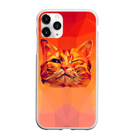 Чехол для iPhone 11 Pro матовый с принтом Подмигивающий кот (Low Poly) в Кировске, Силикон |  | cat | fox | kitty | low | lowpoly | poly | веселая | геометрия | грозовой кошак | желтая | кот | котейка | котофей | кошак | лиса | любителям кошек | низкополигональный | позитив | прикольная | рисунок | рыжая | узор