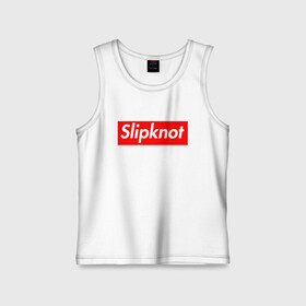 Детская майка хлопок с принтом Slipknot (supreme style) в Кировске,  |  | streetwear | комбинезоны | маски | ню метал | петля | плашка | стритстайл | удавка | уличный