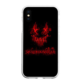 Чехол для iPhone XS Max матовый с принтом Mushroomhead в Кировске, Силикон | Область печати: задняя сторона чехла, без боковых панелей | Тематика изображения на принте: ac dc | disturbed | linkin park | lp | metal | metallica | mushroomhead | music | pop | rap | rock | slipknot | song | метал | музыка | рок