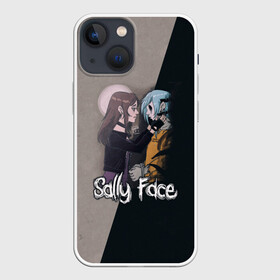 Чехол для iPhone 13 mini с принтом Sally Face в Кировске,  |  | sally face | гизмо | девид | девочка | игра | лари | ларри | мальчик | маска | мрачная | на лице | пых | с протезом | сал | сали | салли | салли фейс | фейс | фэйс | эддисон | эшли