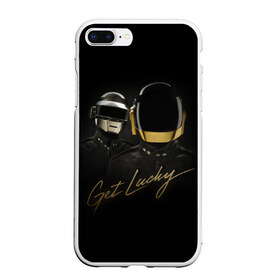 Чехол для iPhone 7Plus/8 Plus матовый с принтом Daft Punk в Кировске, Силикон | Область печати: задняя сторона чехла, без боковых панелей | daft punk | electronic | house | human | music | robot | дафт панк | музыка | синти поп | хаус | электроника