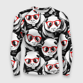 Мужской рашгард 3D с принтом Панды в красных очках в Кировске,  |  | animals | bears | funny | head | muzzl | pandas | red | весёлые | взгляд | голова | графика | животные | искусство | картинка | красивый | красные | крутой | медведи | мода | модный | молодёжная | очки | панды | рисунок