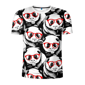 Мужская футболка 3D спортивная с принтом Панды в красных очках в Кировске, 100% полиэстер с улучшенными характеристиками | приталенный силуэт, круглая горловина, широкие плечи, сужается к линии бедра | animals | bears | funny | head | muzzl | pandas | red | весёлые | взгляд | голова | графика | животные | искусство | картинка | красивый | красные | крутой | медведи | мода | модный | молодёжная | очки | панды | рисунок