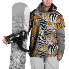 Накидка на куртку 3D с принтом Тигры и зебры в Кировске, 100% полиэстер |  | black | orange | stri | white | абстракция | африка | белая | графика | животное | зебры | искусство | картинка | коллаж | красивый | крутой | лошадь | мода | модный | молодёжная | оранжевая | полосы | рисунок