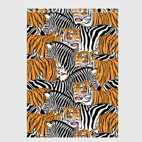 Скетчбук с принтом Тигры и зебры в Кировске, 100% бумага
 | 48 листов, плотность листов — 100 г/м2, плотность картонной обложки — 250 г/м2. Листы скреплены сверху удобной пружинной спиралью | black | orange | stri | white | абстракция | африка | белая | графика | животное | зебры | искусство | картинка | коллаж | красивый | крутой | лошадь | мода | модный | молодёжная | оранжевая | полосы | рисунок