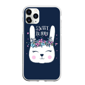 Чехол для iPhone 11 Pro Max матовый с принтом Sweet bunny в Кировске, Силикон |  | art | creat | drawing | graphics | picture | белый | влюбленный | графика | день святого валентина | заяц | зеленый | искусство | картинка | кролик | крутой | лучший | любовь | модный | подарок | праздник | пушистый