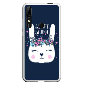 Чехол для Honor P Smart Z с принтом Sweet bunny в Кировске, Силикон | Область печати: задняя сторона чехла, без боковых панелей | Тематика изображения на принте: art | creat | drawing | graphics | picture | белый | влюбленный | графика | день святого валентина | заяц | зеленый | искусство | картинка | кролик | крутой | лучший | любовь | модный | подарок | праздник | пушистый