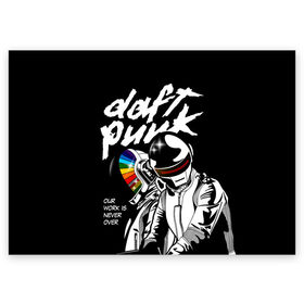 Поздравительная открытка с принтом Daft Punk в Кировске, 100% бумага | плотность бумаги 280 г/м2, матовая, на обратной стороне линовка и место для марки
 | daft punk | electronic | house | human | music | robot | дафт панк | музыка | синти поп | хаус | электроника