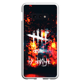 Чехол для Samsung S10E с принтом DEAD BY DAYLIGHT в Кировске, Силикон | Область печати: задняя сторона чехла, без боковых панелей | dead by daylight | game | hillbilly | maniacs | trapper | wraith | деревенщина | игра | мертвые днем | охотник | призрак