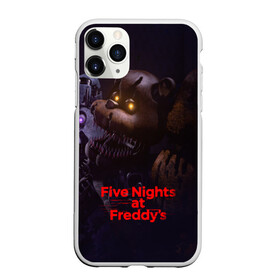 Чехол для iPhone 11 Pro матовый с принтом Five Nights at Freddys в Кировске, Силикон |  | five nights at freddy s | game | horror | игры | механические куклы | ночь | охранник | пять ночей у фредди | светящиеся глаза | ужас