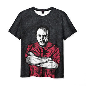 Мужская футболка 3D с принтом Сопрано Джеймс Гандольфини в Кировске, 100% полиэфир | прямой крой, круглый вырез горловины, длина до линии бедер | soprano | актер | бандит | гангстер | мафиози | мафия | сериал | сопрано