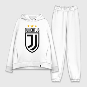 Женский костюм хлопок Oversize с принтом Ювентус в Кировске,  |  | bianconeri | juve | juventus | италия | роналду | серия а | турин | форма | футбол | футболист | футбольная | футбольный клуб | черно белые | юве | ювентус