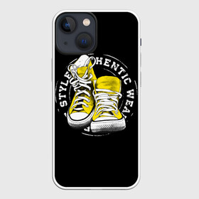 Чехол для iPhone 13 mini с принтом Sporty style, sneakers в Кировске,  |  | sport | streng | бег | белый | графика | жёлтый | искусство | картинка | кеды | крутой | лучший | мода | молодежная | надпись | обувь | путешествие | рисунок | сила | скорость | спорт | спортивная | стиль