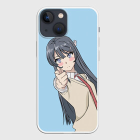 Чехол для iPhone 13 mini с принтом Seishun Buta в Кировске,  |  | anime | rascal does not dream of bunny girl senpai | seishun buta yarou wa bunny girl senpai | аниме | сакурадзима май | сакута | этот глупый свин не понимает мечту девочки зайки