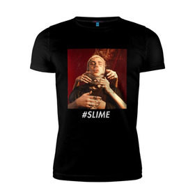 Мужская футболка премиум с принтом FACE SLIME в Кировске, 92% хлопок, 8% лайкра | приталенный силуэт, круглый вырез ворота, длина до линии бедра, короткий рукав | Тематика изображения на принте: 