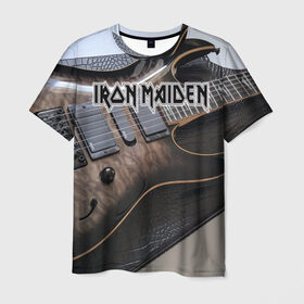 Мужская футболка 3D с принтом Iron Maiden в Кировске, 100% полиэфир | прямой крой, круглый вырез горловины, длина до линии бедер | бас | британия | брюс дикинсон | гитара | группа | дева | железная | метал | нико макбрэйн | рок | стив харрис | хеви | яник герс