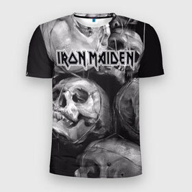 Мужская футболка 3D спортивная с принтом Iron Maiden в Кировске, 100% полиэстер с улучшенными характеристиками | приталенный силуэт, круглая горловина, широкие плечи, сужается к линии бедра | бас | британия | брюс дикинсон | гитара | группа | дева | железная | метал | нико макбрэйн | рок | стив харрис | хеви | яник герс