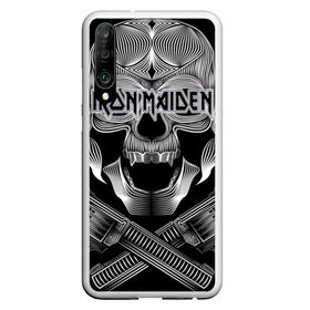 Чехол для Honor P30 с принтом Iron Maiden в Кировске, Силикон | Область печати: задняя сторона чехла, без боковых панелей | бас | британия | брюс дикинсон | гитара | группа | дева | железная | метал | нико макбрэйн | рок | стив харрис | хеви | яник герс