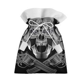 Подарочный 3D мешок с принтом Iron Maiden в Кировске, 100% полиэстер | Размер: 29*39 см | бас | британия | брюс дикинсон | гитара | группа | дева | железная | метал | нико макбрэйн | рок | стив харрис | хеви | яник герс
