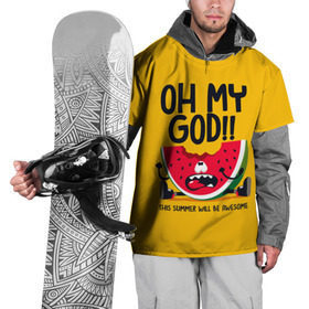 Накидка на куртку 3D с принтом Oh my God! в Кировске, 100% полиэстер |  | Тематика изображения на принте: 