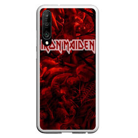 Чехол для Honor P30 с принтом Iron Maiden в Кировске, Силикон | Область печати: задняя сторона чехла, без боковых панелей | бас | британия | брюс дикинсон | гитара | группа | дева | железная | метал | нико макбрэйн | рок | стив харрис | хеви | яник герс