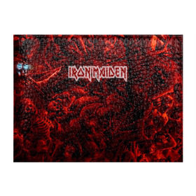 Обложка для студенческого билета с принтом Iron Maiden в Кировске, натуральная кожа | Размер: 11*8 см; Печать на всей внешней стороне | бас | британия | брюс дикинсон | гитара | группа | дева | железная | метал | нико макбрэйн | рок | стив харрис | хеви | яник герс
