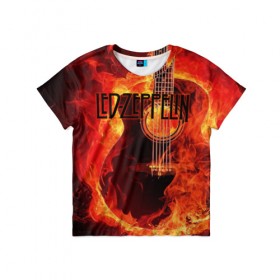 Детская футболка 3D с принтом Led Zeppelin в Кировске, 100% гипоаллергенный полиэфир | прямой крой, круглый вырез горловины, длина до линии бедер, чуть спущенное плечо, ткань немного тянется | блюз рок | британская | группа | джимми пейдж | джон пол джонс | роберт плант | рок | фолк рок | хард рок | хеви метал