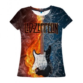 Женская футболка 3D с принтом Led Zeppelin в Кировске, 100% полиэфир ( синтетическое хлопкоподобное полотно) | прямой крой, круглый вырез горловины, длина до линии бедер | блюз рок | британская | группа | джимми пейдж | джон пол джонс | роберт плант | рок | фолк рок | хард рок | хеви метал