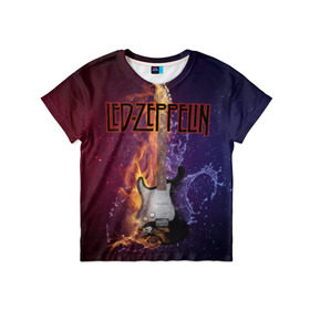 Детская футболка 3D с принтом Led Zeppelin в Кировске, 100% гипоаллергенный полиэфир | прямой крой, круглый вырез горловины, длина до линии бедер, чуть спущенное плечо, ткань немного тянется | блюз рок | британская | группа | джимми пейдж | джон пол джонс | роберт плант | рок | фолк рок | хард рок | хеви метал