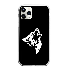 Чехол для iPhone 11 Pro матовый с принтом Animal Wolf Black в Кировске, Силикон |  | Тематика изображения на принте: animal | black | wolf | волк | черный