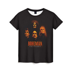 Женская футболка 3D с принтом Queen Bohemian Rhapsody в Кировске, 100% полиэфир ( синтетическое хлопкоподобное полотно) | прямой крой, круглый вырез горловины, длина до линии бедер | queen | брайан мэи | британская | группа | джон дикон | королева | роджер тейлор | рок | фредди меркьюри