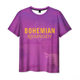 Мужская футболка 3D с принтом Queen Bohemian Rhapsody в Кировске, 100% полиэфир | прямой крой, круглый вырез горловины, длина до линии бедер | Тематика изображения на принте: queen | богемская рапсодия | брайан мэи | британская | группа | королева | роджер тейлор | рок | фредди меркьюри