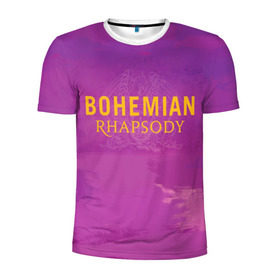 Мужская футболка 3D спортивная с принтом Queen Bohemian Rhapsody в Кировске, 100% полиэстер с улучшенными характеристиками | приталенный силуэт, круглая горловина, широкие плечи, сужается к линии бедра | queen | богемская рапсодия | брайан мэи | британская | группа | королева | роджер тейлор | рок | фредди меркьюри