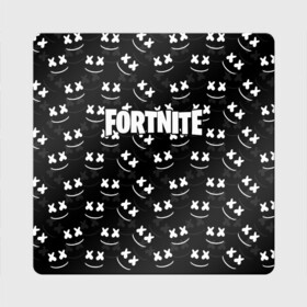 Магнит виниловый Квадрат с принтом FORTNITE x MARSHMELLO в Кировске, полимерный материал с магнитным слоем | размер 9*9 см, закругленные углы | 2019 | armor | armour | cybersport | esport | fortnite | game | llama | logo | броня | игра | киберспорт | лама | фиолетовый | фирменные цвета | фортнайт