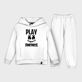 Детский костюм хлопок Oversize с принтом FORTNITE x MARSHMELLO в Кировске,  |  | 2019 | armor | armour | cybersport | esport | fortnite | game | llama | logo | броня | игра | киберспорт | лама | фиолетовый | фирменные цвета | фортнайт