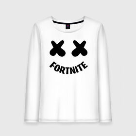 Женский лонгслив хлопок с принтом FORTNITE x MARSHMELLO в Кировске, 100% хлопок |  | 2019 | armor | armour | cybersport | esport | fortnite | game | llama | logo | броня | игра | киберспорт | лама | фиолетовый | фирменные цвета | фортнайт