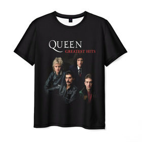 Мужская футболка 3D с принтом Queen в Кировске, 100% полиэфир | прямой крой, круглый вырез горловины, длина до линии бедер | queen | богемская рапсодия | брайан мэи | британская | группа | королева | роджер тейлор | рок | фредди меркьюри