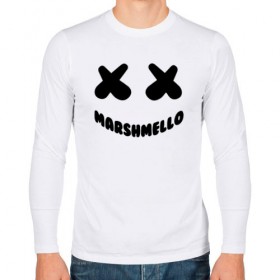 Мужской лонгслив хлопок с принтом MARSHMELLO в Кировске, 100% хлопок |  | dj | marshmello | usa | америка | клубная музыка | маршмелло | музыка | музыкант