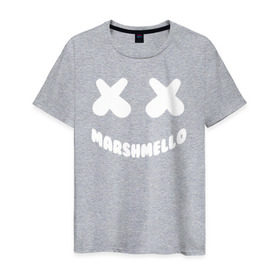 Мужская футболка хлопок с принтом MARSHMELLO в Кировске, 100% хлопок | прямой крой, круглый вырез горловины, длина до линии бедер, слегка спущенное плечо. | 