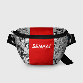 Поясная сумка 3D с принтом SENPAI в Кировске, 100% полиэстер | плотная ткань, ремень с регулируемой длиной, внутри несколько карманов для мелочей, основное отделение и карман с обратной стороны сумки застегиваются на молнию | ahegao | anime | kawai | kowai | oppai | otaku | senpai | sugoi | waifu | weeaboo | yandere | аниме | ахегао | вайфу | виабу | каваи | ковай | культура | отаку | сенпай | сугои | тренд | яндере