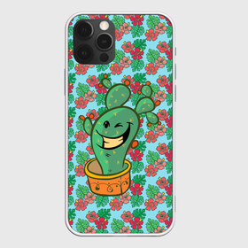 Чехол для iPhone 12 Pro Max с принтом Веселый кактус в Кировске, Силикон |  | веселый кактус | зеленый | иголки | кактусы | колючий | летний | лето | настроение | прикольный | радостный | счастье | цветок | цветы | эмоции