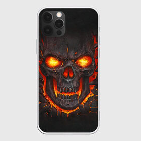 Чехол для iPhone 12 Pro Max с принтом Skull Lava в Кировске, Силикон |  | dead | demon | devil | executioner | metal | punisher | rap | rock | satan | skull | swag | каратель | метал | палач | рок | скелет | череп