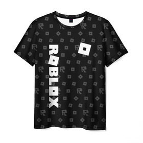 Мужская футболка 3D с принтом ROBLOX в Кировске, 100% полиэфир | прямой крой, круглый вырез горловины, длина до линии бедер | game | gamer | logo | minecraft | roblox | simulator | игра | конструктор | лого | симулятор | строительство | фигура