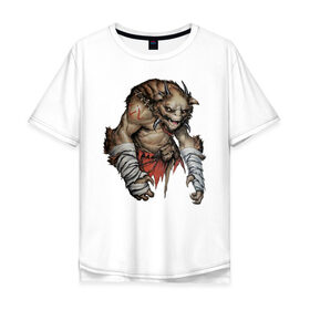 Мужская футболка хлопок Oversize с принтом Злобный троль в Кировске, 100% хлопок | свободный крой, круглый ворот, “спинка” длиннее передней части | 