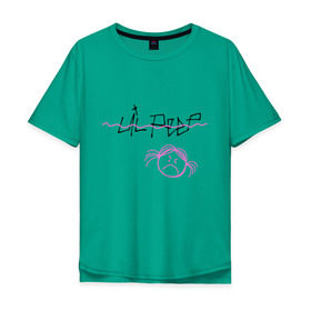 Мужская футболка хлопок Oversize с принтом Lil Peep в Кировске, 100% хлопок | свободный крой, круглый ворот, “спинка” длиннее передней части | gustav | lo fi | runaway | густав | лил | пип | пост эмо | реп | хип хоп | эмо рэп