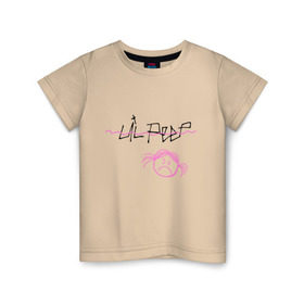 Детская футболка хлопок с принтом Lil Peep в Кировске, 100% хлопок | круглый вырез горловины, полуприлегающий силуэт, длина до линии бедер | gustav | lo fi | runaway | густав | лил | пип | пост эмо | реп | хип хоп | эмо рэп